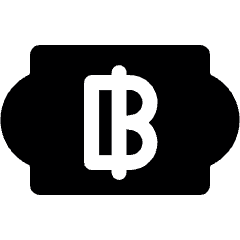 Currency Sign Baht Coupon Icon from Ultimate Bold Set