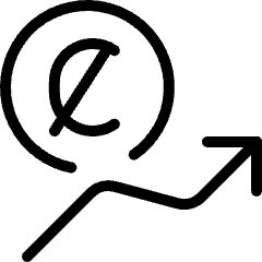 Currency Sign Colon Increase Icon from Ultimate Light Set