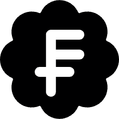 Currency Sign Franc Badge Icon from Ultimate Bold Set