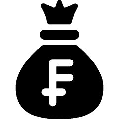 Currency Sign Franc Bag Icon from Ultimate Bold Set