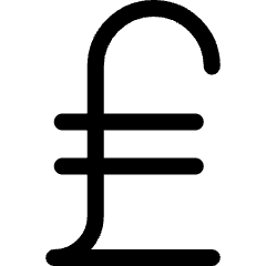 Currency Sign Liras Icon from Ultimate Regular Set