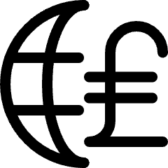 Currency Sign Liras Globe Icon from Ultimate Regular Set