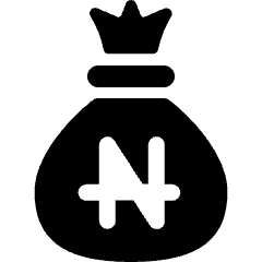 Currency Sign Nagras Bag Icon from Ultimate Bold Set