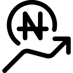 Currency Sign Nagras Increase Icon from Ultimate Regular Set