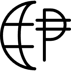 Currency Sign Peso Globe Icon from Ultimate Light Set