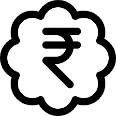 Currency Sign Rupee Badge Icon from Ultimate Regular Set