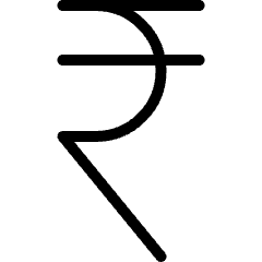 Currency Sign Rupee Icon from Ultimate Light Set