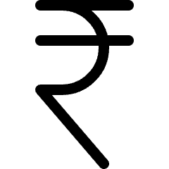 Currency Sign Rupee Icon from Ultimate Regular Set