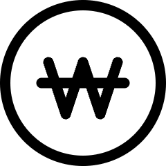 Currency Sign Won Circle Icon from Ultimate Regular Set