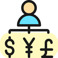 Currency User Exchange Icon from Ultimate Colors Set