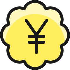 Currency Yuan Bubble Icon from Ultimate Colors Set