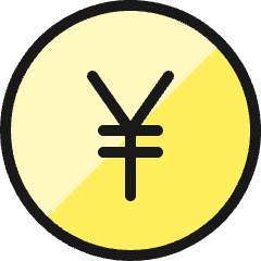 Currency Yuan Circle Icon from Ultimate Colors Set