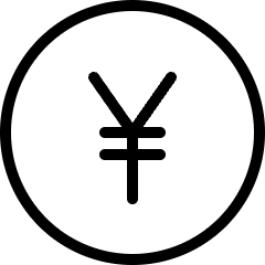 Currency Yuan Circle Icon from Ultimate Light Set