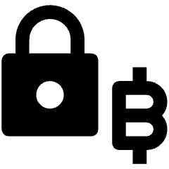 Cypto Currency Lock Icon from Nova Solid Set