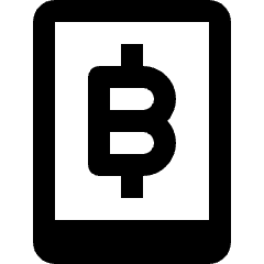 Cypto Currency Mobile Smartphone Icon from Nova Solid Set