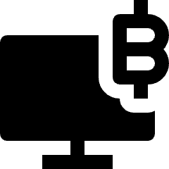 Cypto Currency Personal Computer Icon from Nova Solid Set
