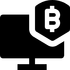 Cypto Currency Security Personal Computer Icon from Nova Solid Set