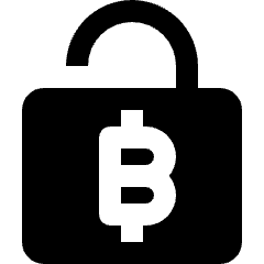 Cypto Currency Unlock Icon from Nova Solid Set