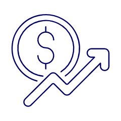 Dollar Increasing Illustration from UX Line Set