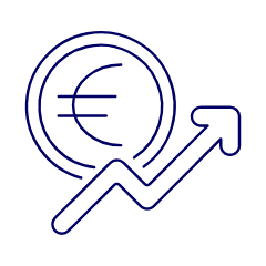 Euro Increasing Illustration from UX Line Set