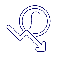 Pound Decreasing Illustration from UX Line Set