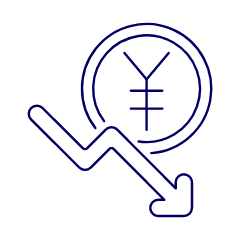 Yen Yuan Decreasing Illustration from UX Line Set