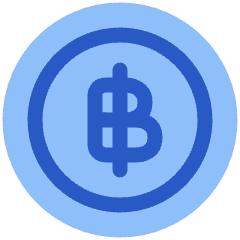 Baht Circle Icon from Plump Flat Set