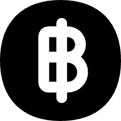 Baht Circle Icon from Flex Solid Set