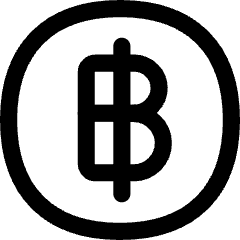 Baht Circle Icon from Flex Line Set