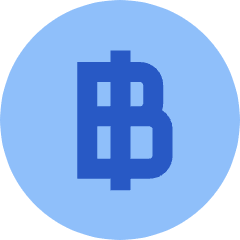 Baht Circle Icon from Sharp Flat Set