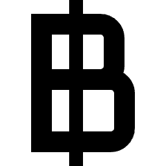 Baht Icon from Sharp Solid Set