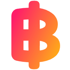 Baht Icon from Plump Gradient Set