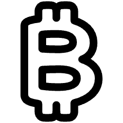 Bitcoin Icon from Plump Line Set