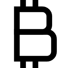 Bitcoin Icon from Sharp Line Set