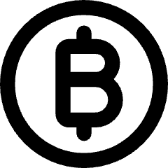 Bitcoin Circle 1 Icon from Core Remix Set