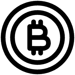 Bitcoin Circle 1 Icon from Plump Line Set
