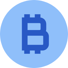Bitcoin Circle 1 Icon from Sharp Flat Set