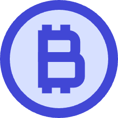 Bitcoin Circle 1 Icon from Sharp Duo Set