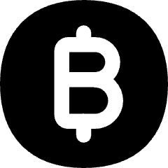 Bitcoin Circle 1 Icon from Flex Solid Set