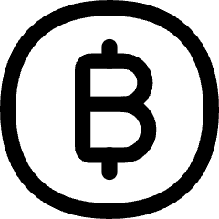 Bitcoin Circle 1 Icon from Flex Line Set