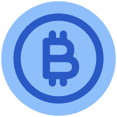 Bitcoin Circle 1 Icon from Plump Flat Set