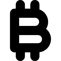 Bitcoin Currency Icon from Micro Solid Set