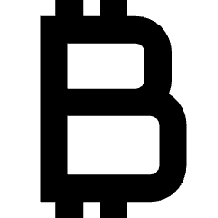 Bitcoin Icon from Sharp Solid Set