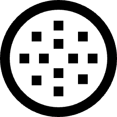 Cardano Circle Icon from Sharp Line Set