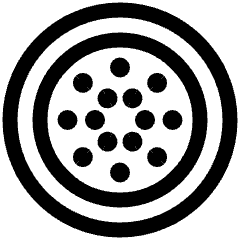 Cardano Circle Icon from Plump Line Set