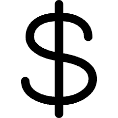Dollar Icon from Flex Line Set