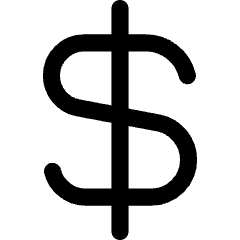 Dollar Icon from Core Line Set