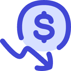 Dollar Decrease Icon from Flex Duo Set