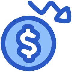 Dollar Decrease Icon from Plump Duo Set
