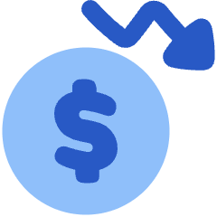 Dollar Decrease Icon from Plump Flat Set